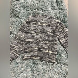 Gray Patterned Women's Crew Neck Sweater